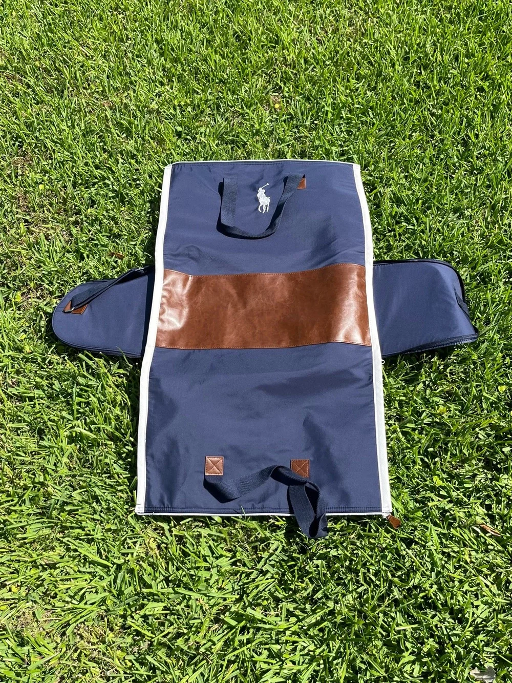 Polo Ralph Lauren Navy 2 in 1 Garment Duffel Bag Weekender Travel